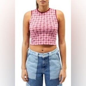 iets frans Pink and Red Vintage Tank